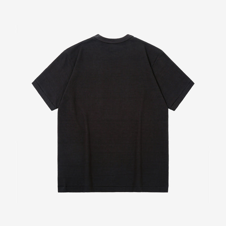 Warehouse Lot 4601 Shadow Border Slub Yarn Pocket T-Shirt Made in Japan Back View Black