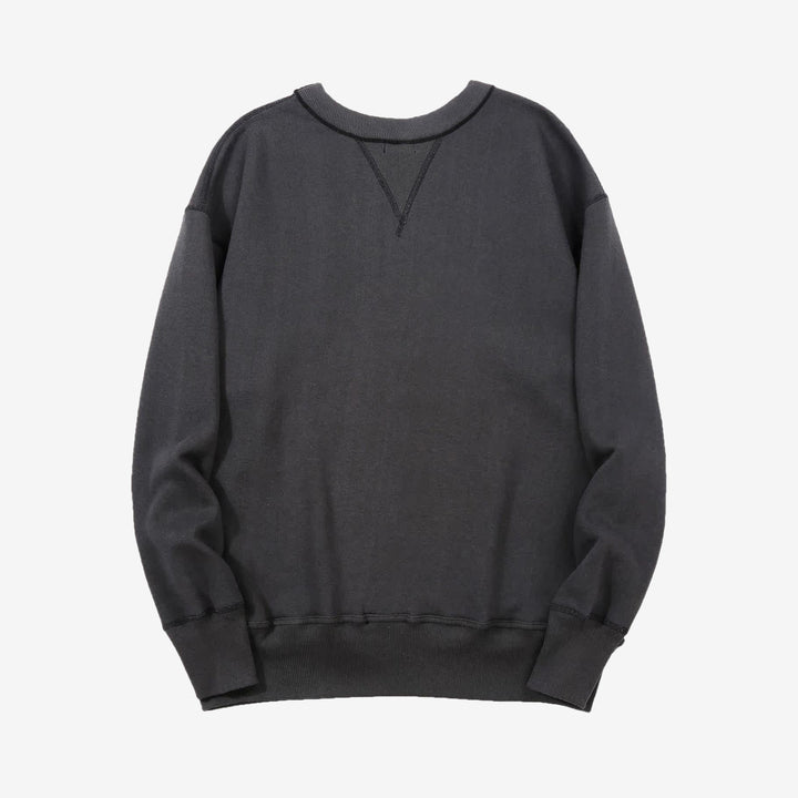 Warehouse Lot 401 plain loopwheel crewneck sweatshirt made in Japan vintage style black back view