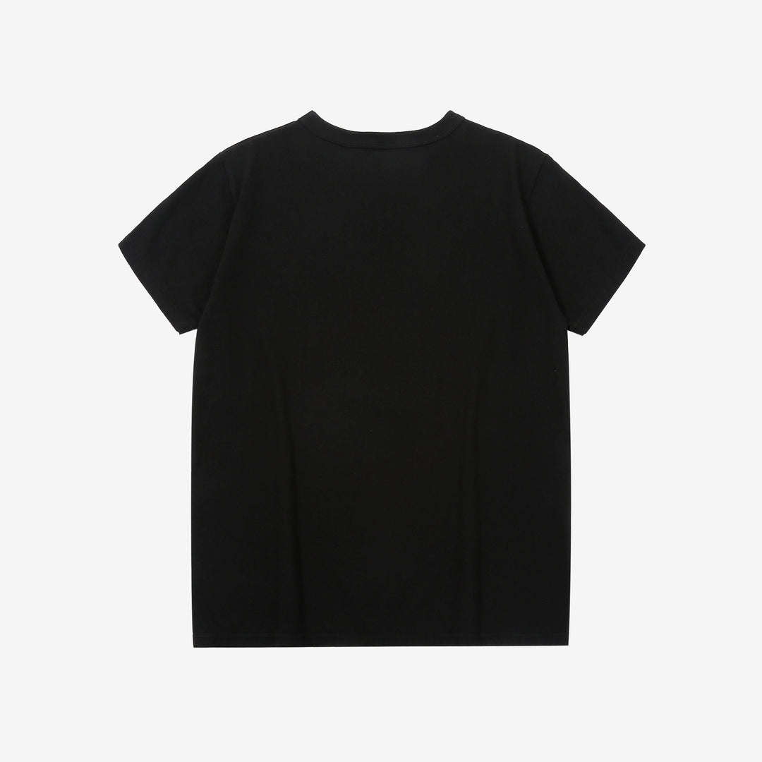 Deluxeware MTS-00 7.5oz loopwheeled T-shirt made in Japan crew neck Black Back View