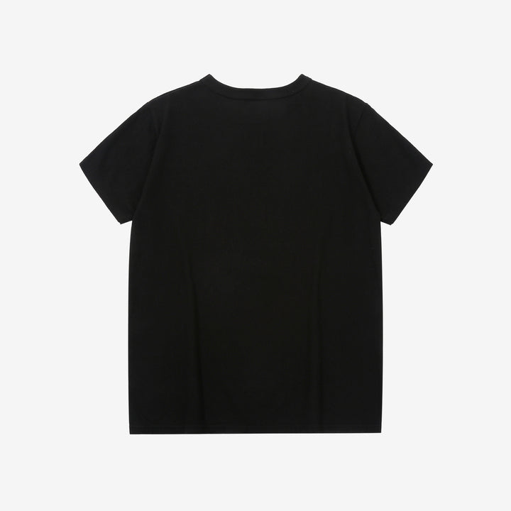 Deluxeware MTS-00 7.5oz loopwheeled T-shirt made in Japan crew neck Black Back View