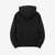 Un-Useless 170416 inlay knit full zip hoodie made in Japan SWKNIT zip hooded sweatshirt black back view