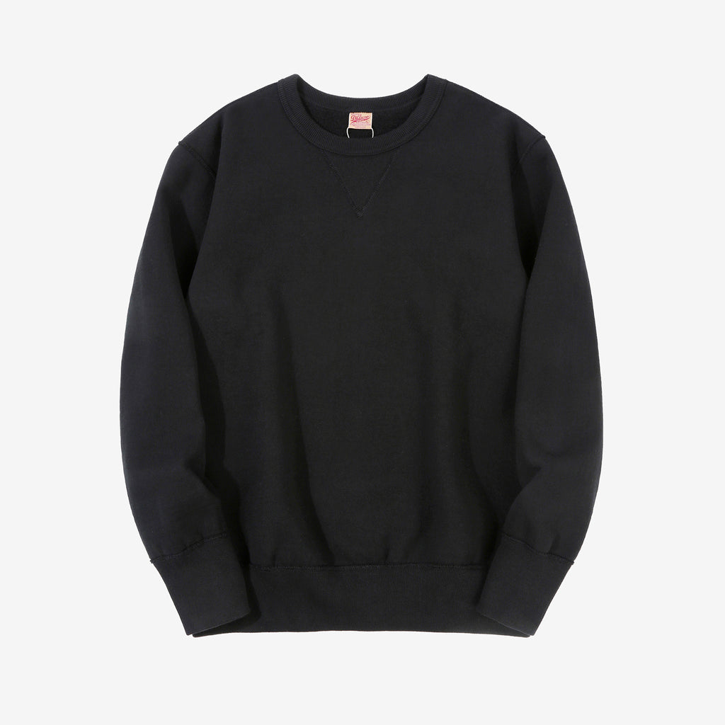 Deluxeware S101-00 loopwheeled sweatshirt made in Japan heavyweight crew neck black