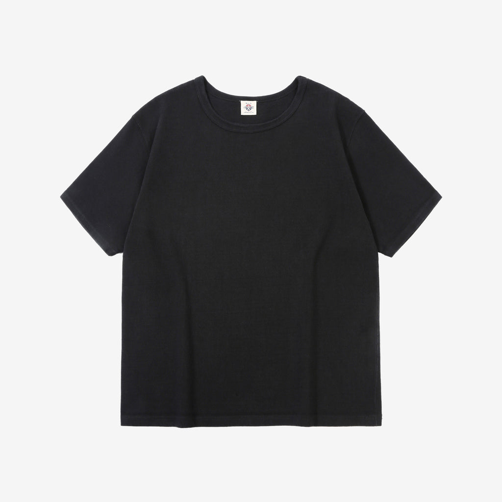 Samurai Jeans SJST-TW01 extra heavyweight T-shirt made in Japan crew neck black front view