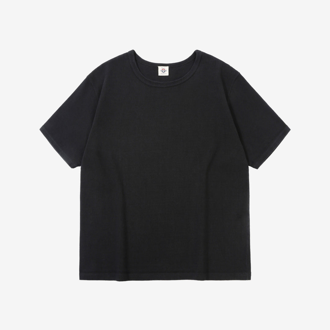 Samurai Jeans SJST-TW01 extra heavyweight T-shirt made in Japan crew neck black front view