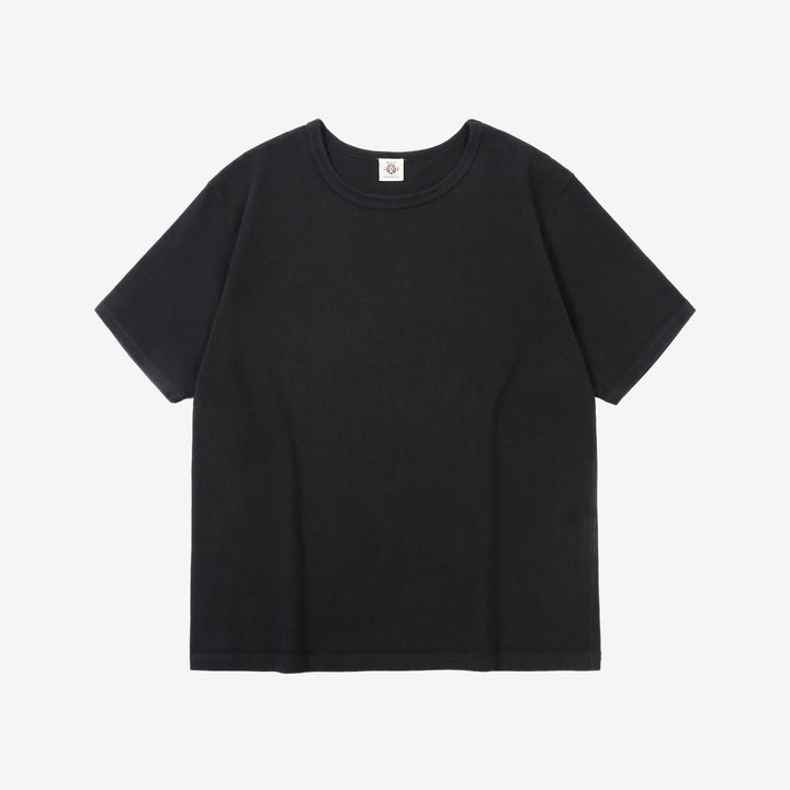 Samurai Jeans SJST-TW01 extra heavyweight T-shirt made in Japan crew neck black front view