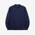Deluxeware M300 “Azuma-Knit” Lightweight Mock Neck Sweatshirt Made in Japan Blue Black Front View
