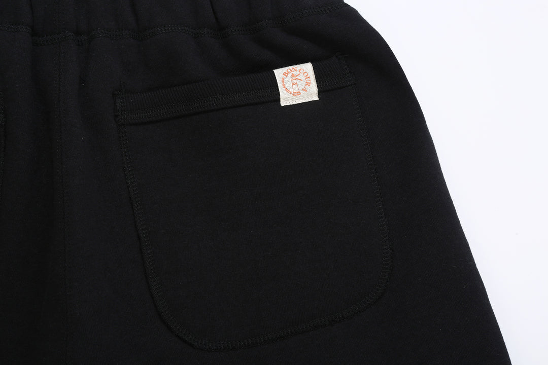 boncoura heavyweight loopwheel sweat pants made in japan black