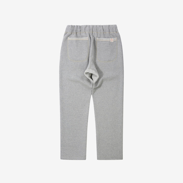 boncoura loopwheel heavyweight sweatpants made in japan grey back view