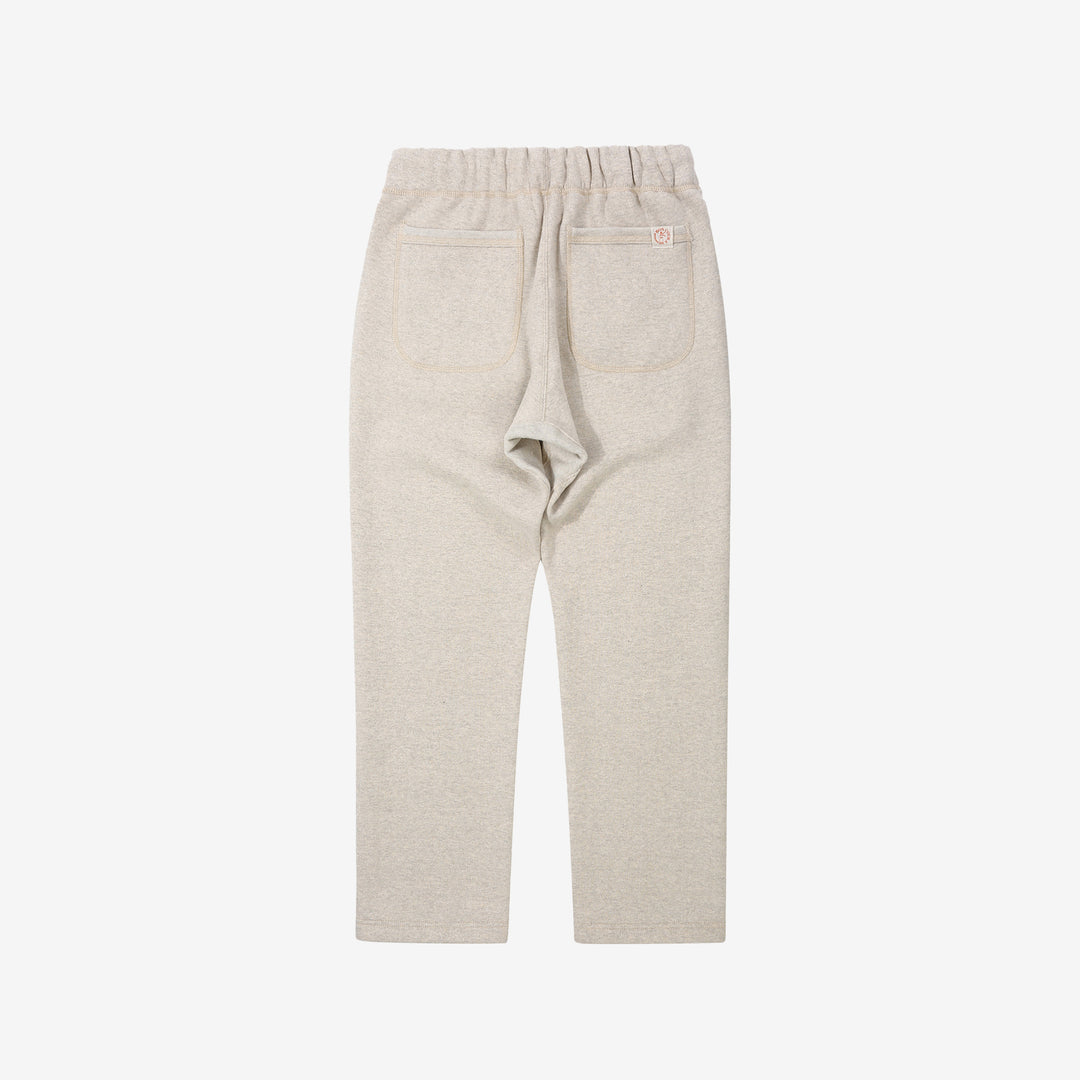 boncoura loopwheel heavyweight sweatpants made in japan oatmeal back view
