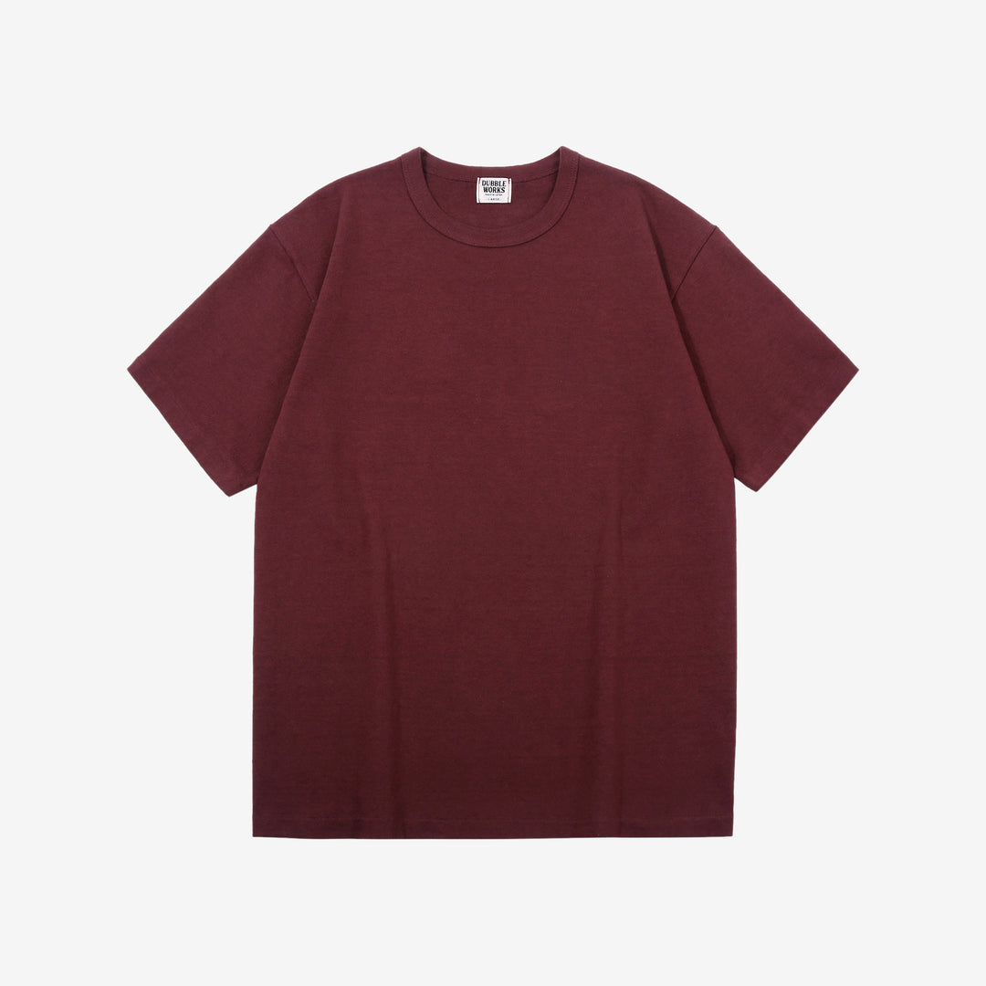 Dubble Works 37001 Stand Wheeler Heavyweight T-Shirt Made in Japan bordeaux front
