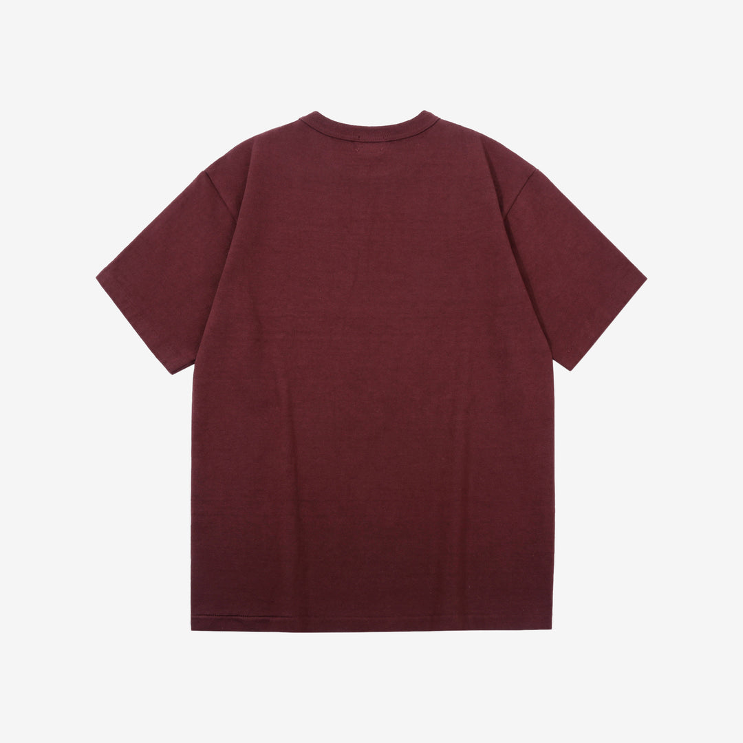 Dubble Works 37001 Stand Wheeler Heavyweight T-Shirt Made in Japan bordeaux back