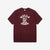 Warehouse Lot 4601 ROLLA shadow border slub yarn crew neck T-shirt knit made in Japan burgundy front view