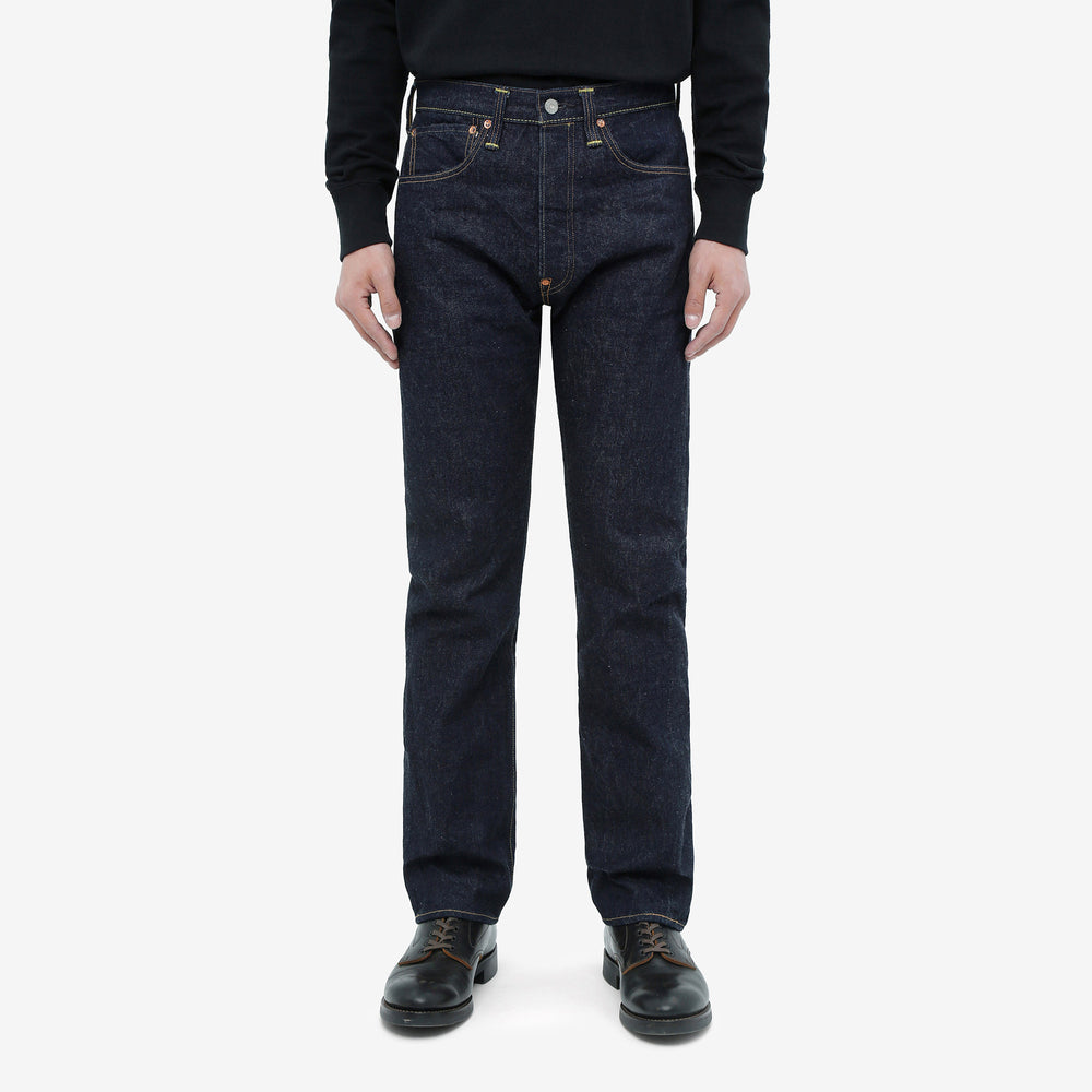 Boncoura 15oz Selvedge Cinch Back Denim - Regular Straight Fit Made in Japan - wearing front view