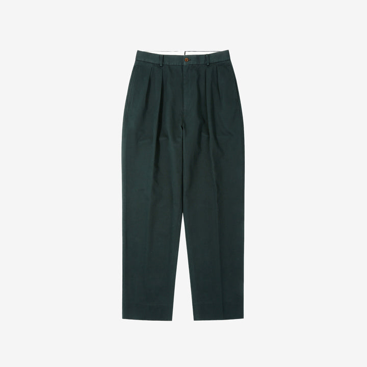 NEAT 26-01NC wide tapered trousers Japanese chino pants front