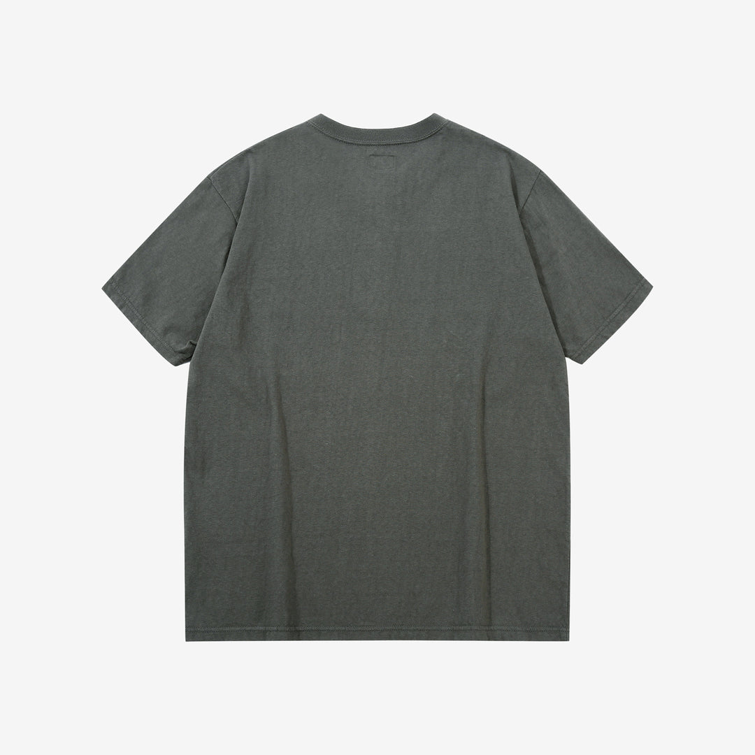 Dalee’s & Co. Spinner 1920s 4-button henley loopwheel T-shirt made in Wakayama Japan Corl Green