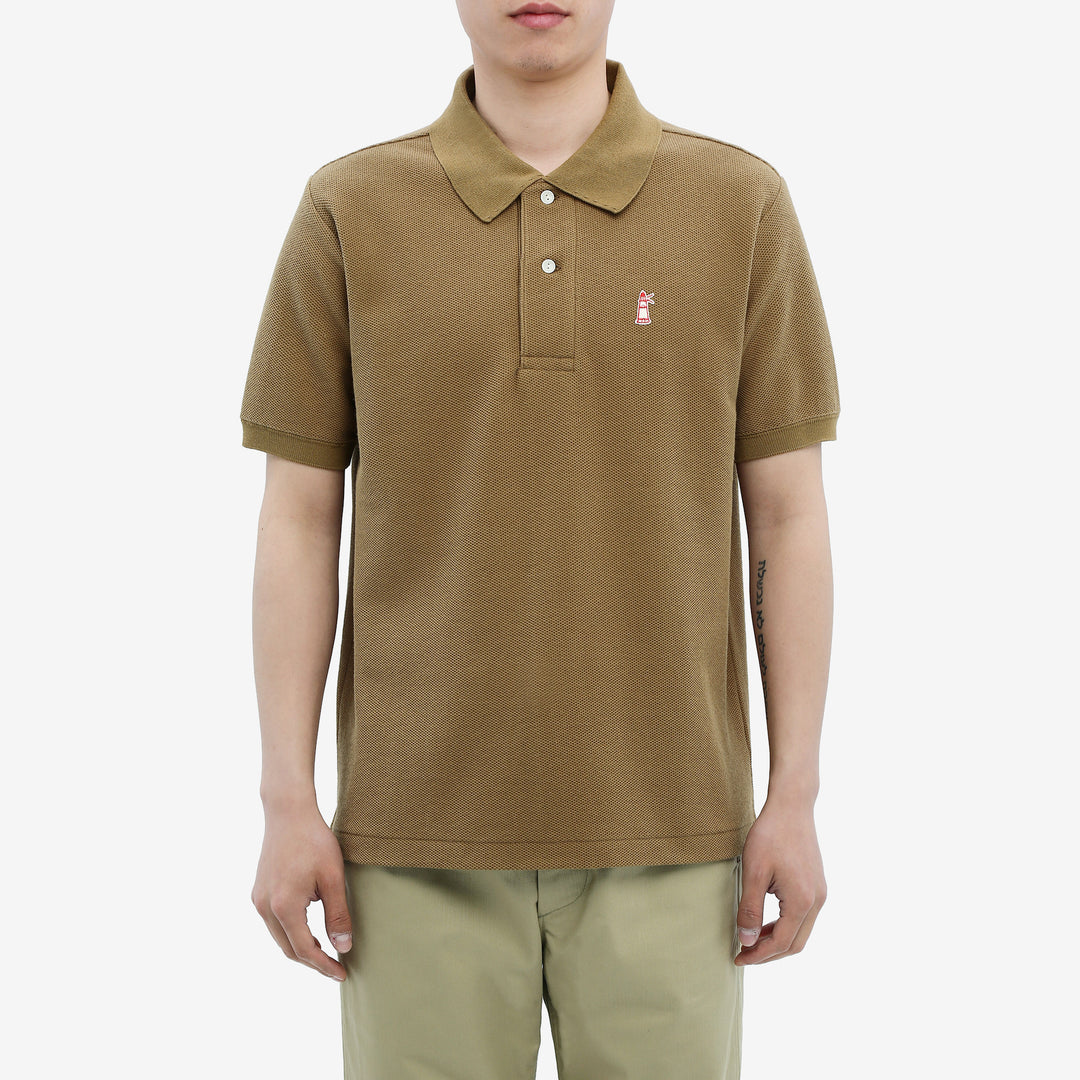 Boncoura Heavyweight Special Knit Polo Shirt made in Japan ボンクラポロシャツ Coyote Wear Image Front
