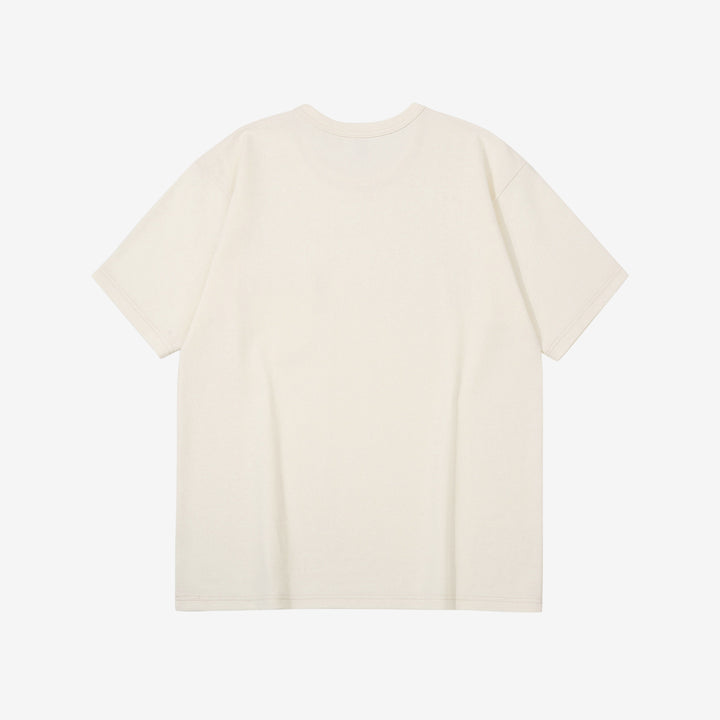 Freewheelers 2625009 Heavyweight Solid Pocket T-Shirt in Straw Cream – Back View