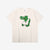 Warehouse 4064 2nd hand crocodile graphic T-shirt short sleeve vintage faded print made in Japan cotton cream front view