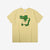 Warehouse 4064 2nd hand crocodile graphic T-shirt short sleeve vintage faded print made in Japan cotton cream yellow front view
