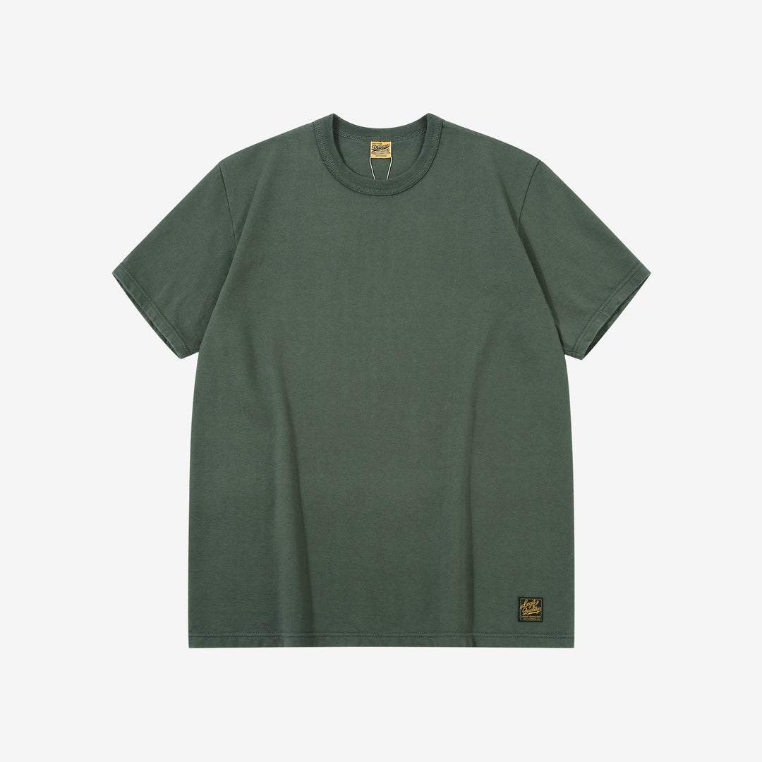 Deluxeware SDTS-00 10.5oz loopwheeled T-shirt made in Japan heavyweight crew neck green