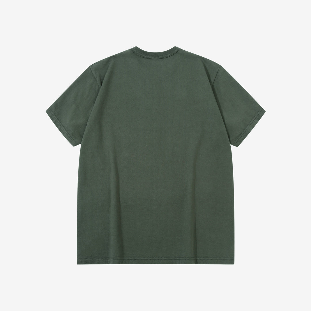 Deluxeware SDTS-00 10.5oz loopwheeled T-shirt made in Japan heavyweight crew neck green