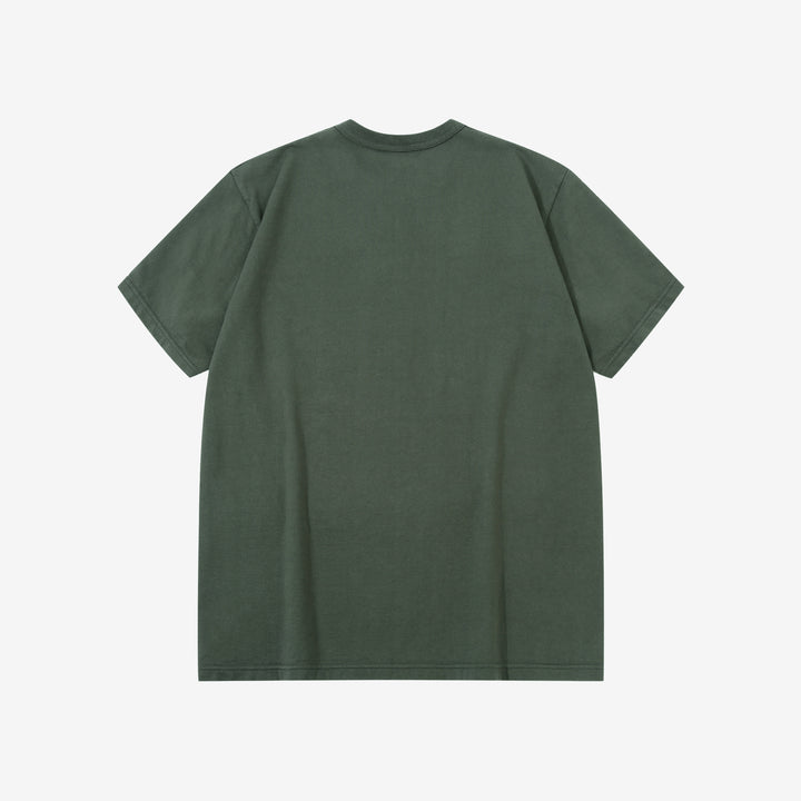 Deluxeware SDTS-00 10.5oz loopwheeled T-shirt made in Japan heavyweight crew neck green