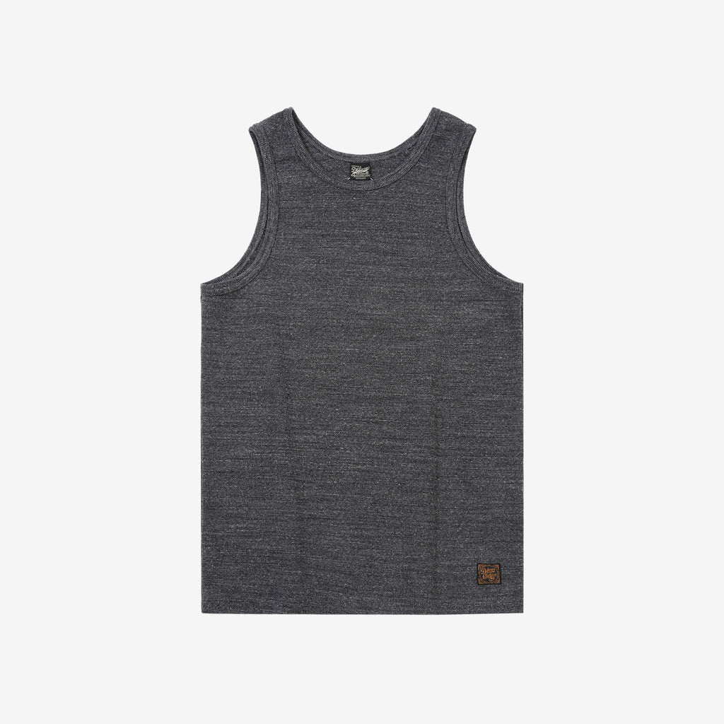 Deluxeware TNKP-00 Heavyweight Ribbed Knit Tank Top Dark Grey Front