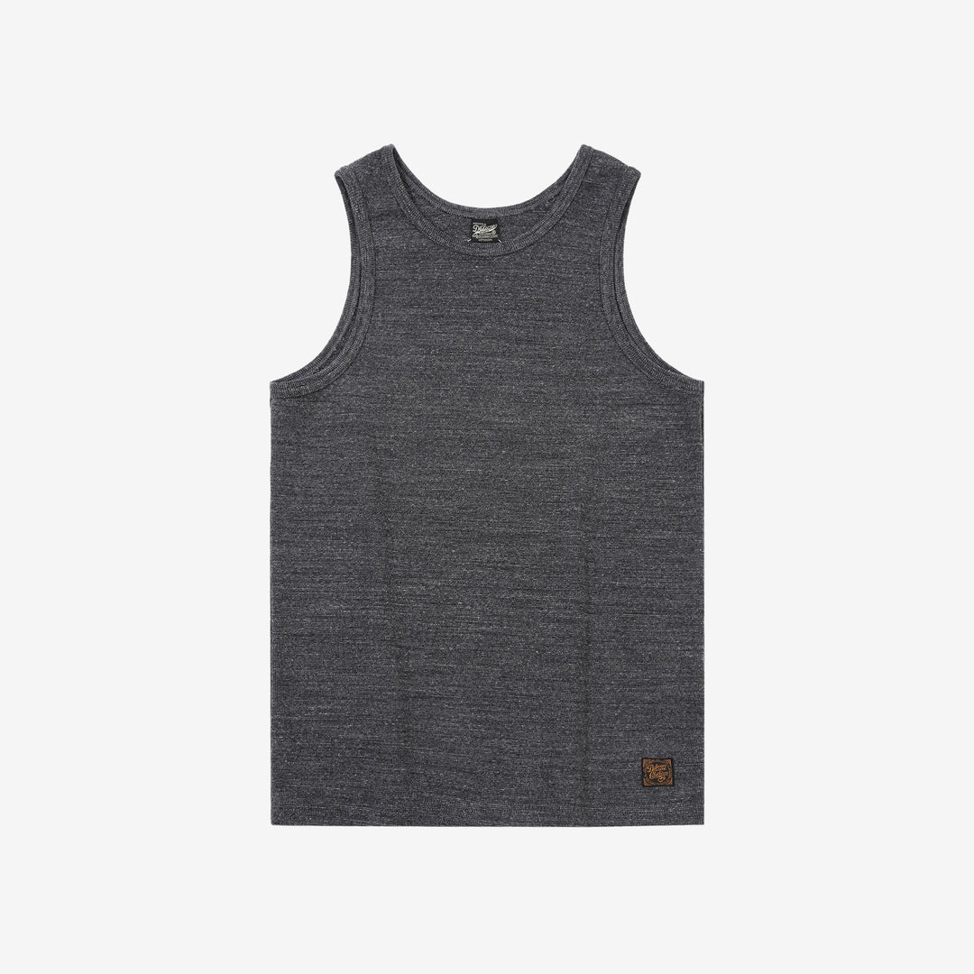 Deluxeware TNKP-00 Heavyweight Ribbed Knit Tank Top Dark Grey Front