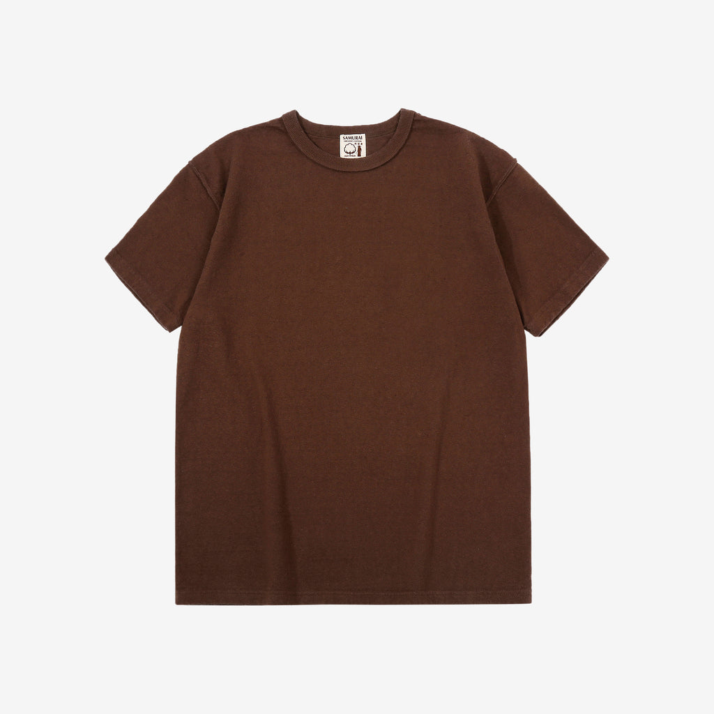 Samurai Jeans SJST-SC01 Samurai Cotton Crew Neck T-Shirt Made in Japan dark kuri front