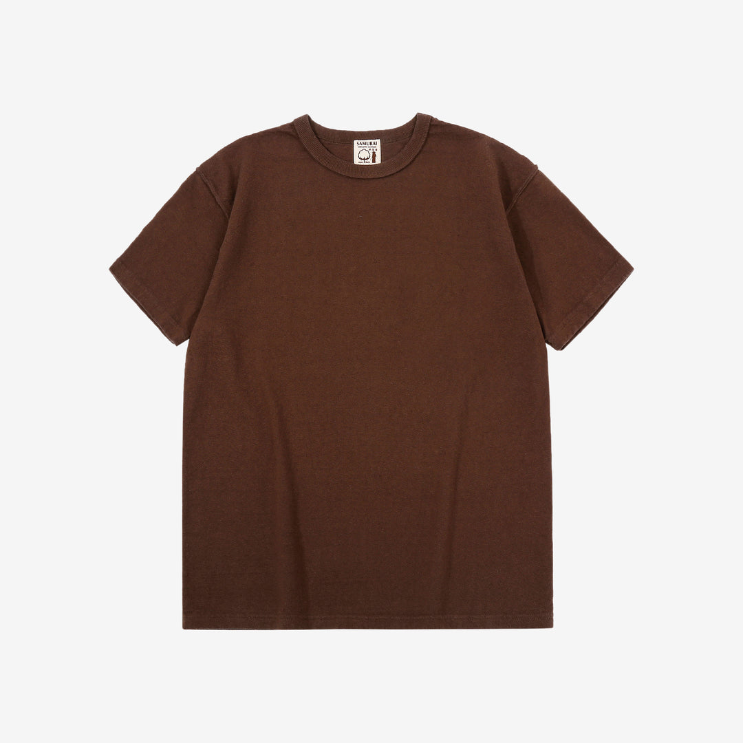 Samurai Jeans SJST-SC01 Samurai Cotton Crew Neck T-Shirt Made in Japan dark kuri front