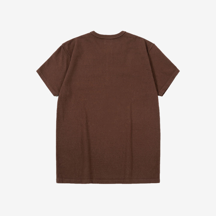 Samurai Jeans SJST-SC02 Samurai Cotton Henley Neck T-Shirt Made in Japan Back View Kuri Dark