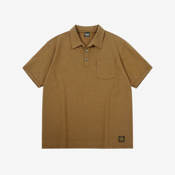 Deluxeware OCTS-00 12.5oz Loopwheeled Polo Shirt Made in Japan DD.Must Front View