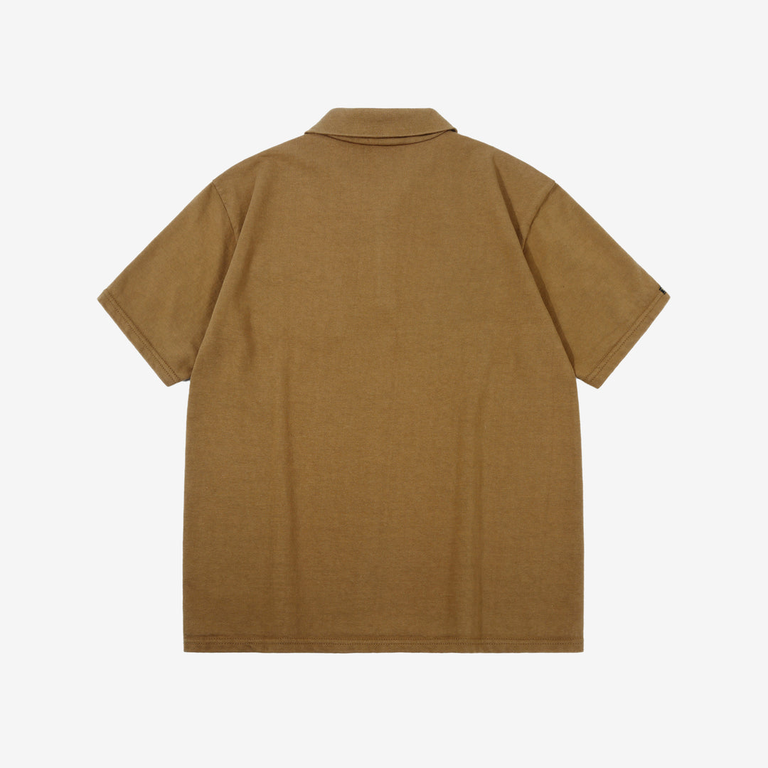 Deluxeware OCTS-00 12.5oz Loopwheeled Polo Shirt Made in Japan DD.Must Back View