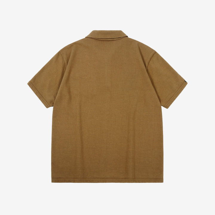 Deluxeware OCTS-00 12.5oz Loopwheeled Polo Shirt Made in Japan DD.Must Back View