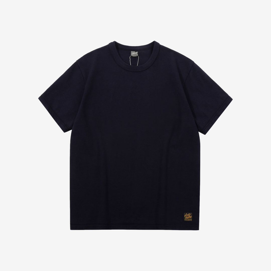 Deluxeware DXTS-00 12.5oz loopwheeled t-shirt made in Japan ultra heavyweight crew neck D.Navy