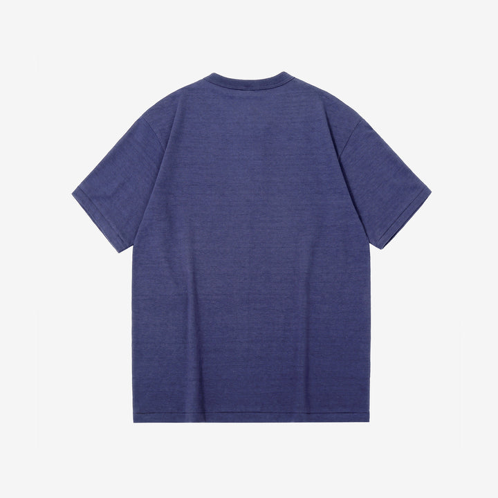 Warehouse Lot 4601 Shadow Border Slub Yarn Henley T-Shirt Made in Japan Eggplant Back View