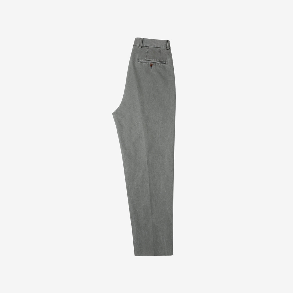NEAT 26-01NC Classic Wide Tapered Chinos Fade Grey | Made in Japan