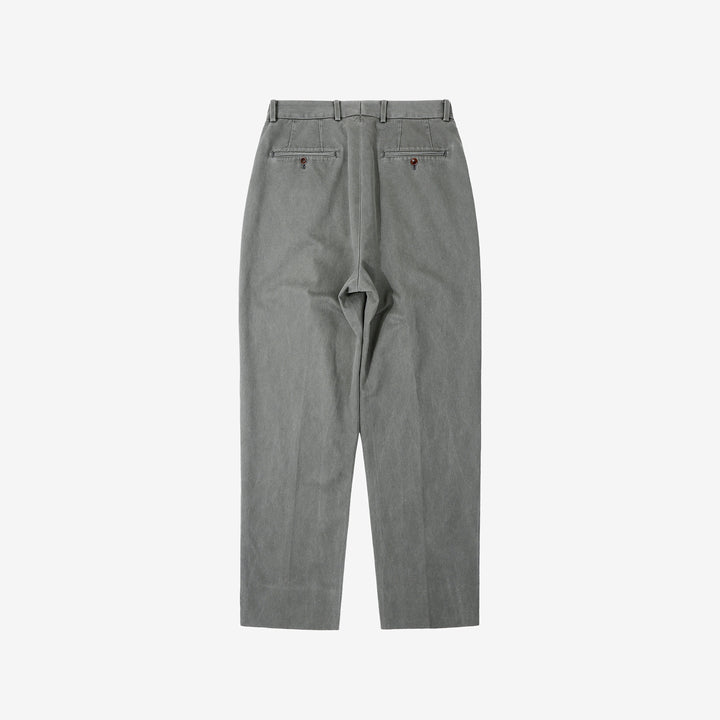 NEAT 26-01NC fade grey wide tapered chinos Japanese trousers black