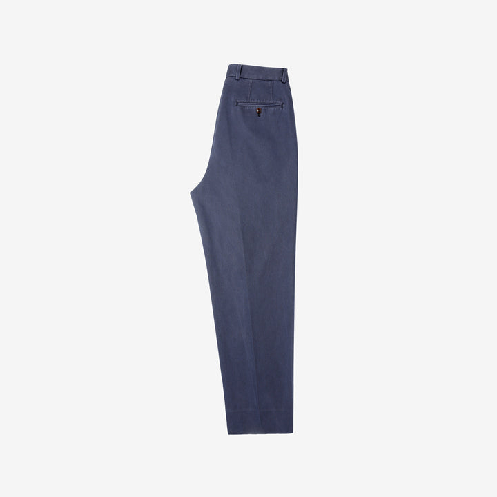 NEAT 26-01NC fade navy wide tapered chinos Japanese trousers