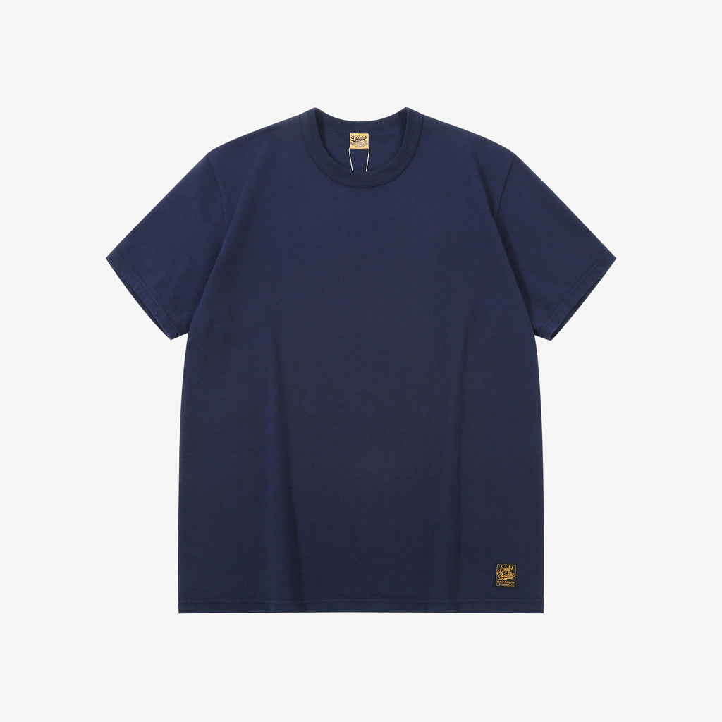 Deluxeware SDTS-00 10.5oz loopwheeled T-shirt made in Japan heavyweight crew neck blue