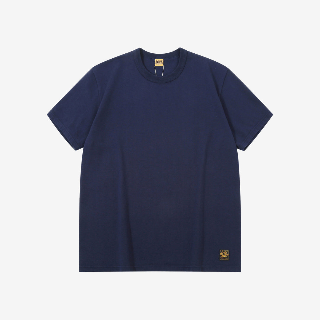 Deluxeware SDTS-00 10.5oz loopwheeled T-shirt made in Japan heavyweight crew neck blue