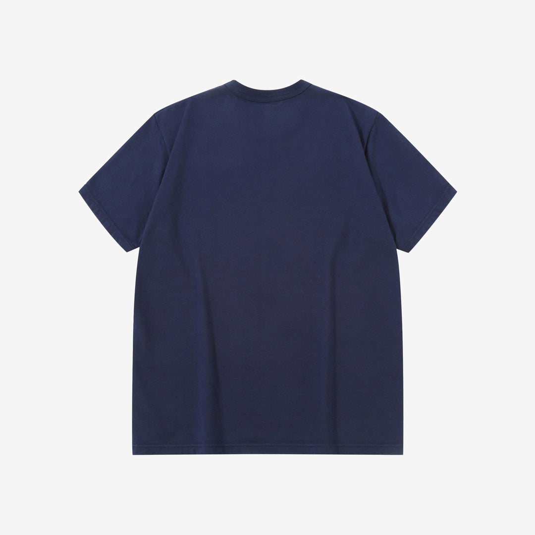 Deluxeware SDTS-00 10.5oz loopwheeled T-shirt made in Japan heavyweight crew neck blue