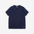Deluxeware BSP-MNT01 10.5oz loopwheeled T-shirt with 5-needle binder neck, Mention Exclusive, made in Japan blue front view