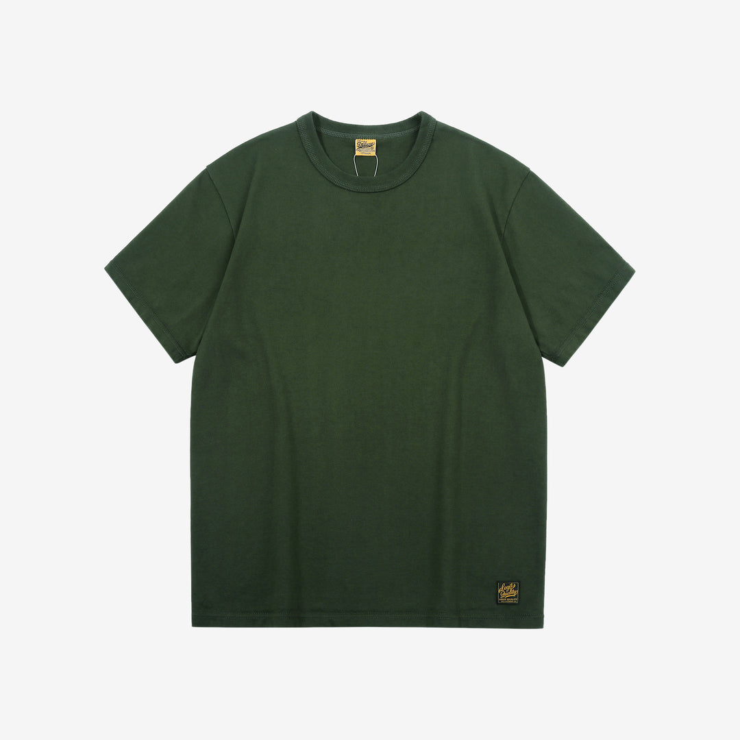Deluxeware SDTS-00 10.5oz loopwheeled T-shirt made in Japan heavyweight crew neck forest green