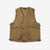 Freewheelers 2421004 Speed Engineer Moleskin Sleeveless Coat in Camel – Front View