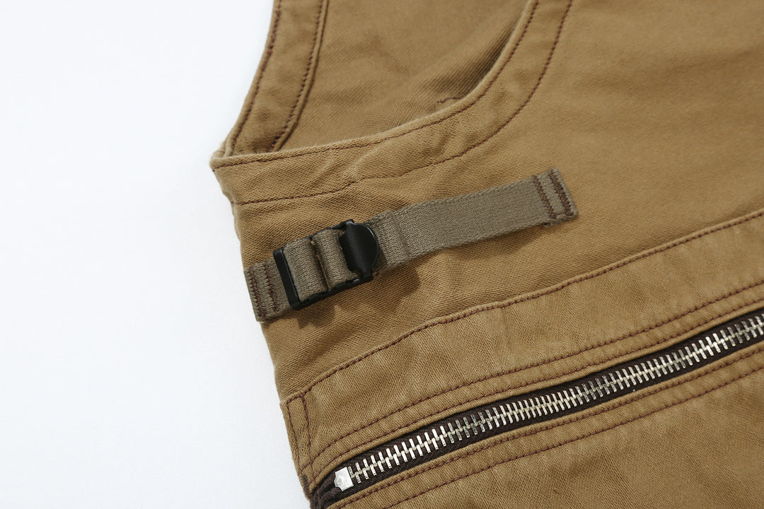 Freewheelers 2421004 Speed Engineer Moleskin Sleeveless Coat – Side Adjustment Strap