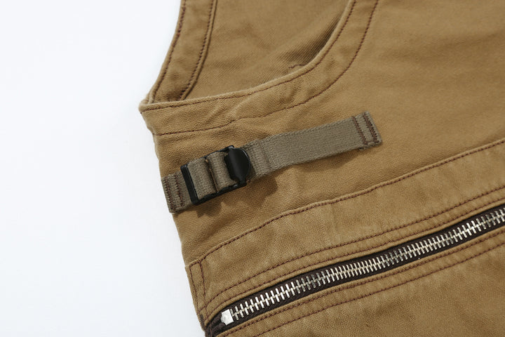 Freewheelers 2421004 Speed Engineer Moleskin Sleeveless Coat – Side Adjustment Strap