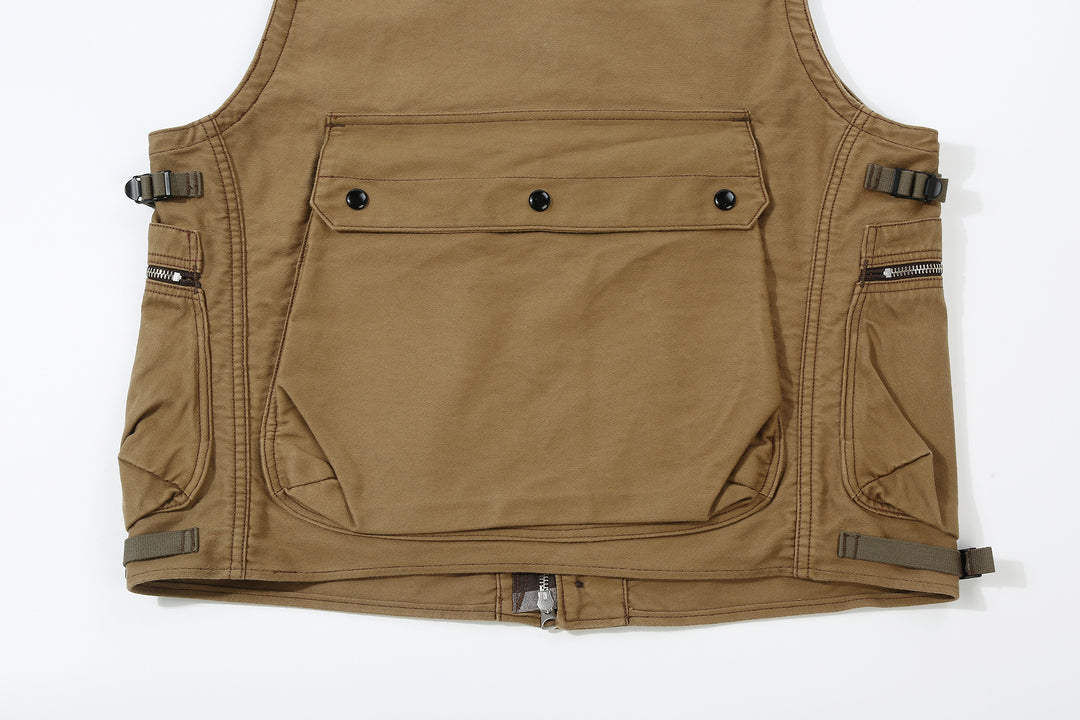 Freewheelers 2421004 Speed Engineer Moleskin Sleeveless Coat – Extra-Large Rear Flap Pocket