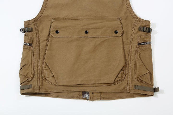 Freewheelers 2421004 Speed Engineer Moleskin Sleeveless Coat – Extra-Large Rear Flap Pocket