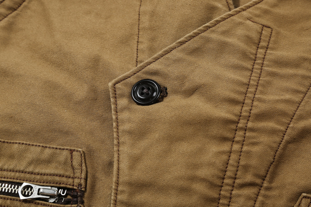 Freewheelers 2421004 Speed Engineer Moleskin Sleeveless Coat – Angled Front Placket and Urea Button